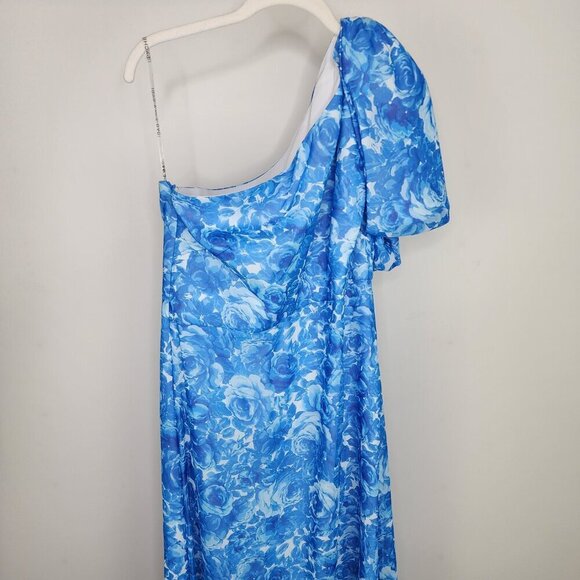 NWT Sachin & Babi Chelsea One Shoulder Gown Mediterranean Blooms Size10 - Picture 6 of 15